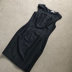 Calvin Klein size 4 pencil dress black print